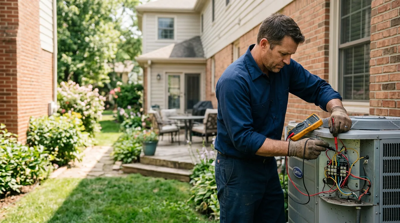 HVAC technician working near Morton, PA